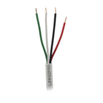 Bobina de Cable 305 Metros: 4 x 22 AWG, Color Blanco, CM, Para Sistemas de Seguridad y Alarmas