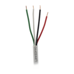 Bobina de Cable 305 Metros: 4 x 18 AWG, Color Blanco, CM, Para Sistemas de Seguridad y Alarmas