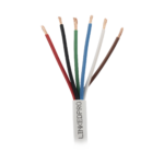 Bobina de Cable 305 Metros: 6 x 18 AWG, Color Blanco, CMR, Para Sistemas de Seguridad y Alarmas