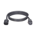 Cable de Alimentación Eléctrica Con Bloqueo de Seguridad, de IEC C14 a IEC C13, 1.2 Metros de Largo, Color Negro, Paquete de 10 Piezas