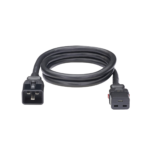 Cable de Alimentación Eléctrica Con Bloqueo de Seguridad, de IEC C20 a IEC C19, 60 cm de Largo, Color Negro, Paquete de 10 Piezas
