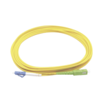 Jumper de Fibra Óptica Monomodo LC/UPC SC/APC Simplex, color amarillo 1 metro