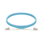 Jumper de Fibra Óptica Multimodo OM3 50/125 LC-LC OFNR (Riser), 2.0 mm, Dúplex, Aqua, 5 metros