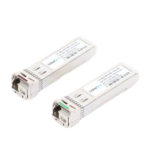 Transceptores Ópticos Industriales Bidireccionales SFP+ (Mini-Gbic) / Monomodo 1270 & 1330 nm / 10 Gbps / 10GBASE / Conector LC/UPC Simplex / DDM / Hasta 3 km / 2 Piezas