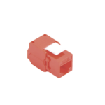 Módulo Jack Keystone Cat5e (toolless), con terminación en ángulo 180 º Color Rojo, Compatible con Faceplate y Patchpanel Linkedpro