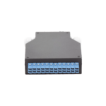 Distribuidor de Fibra Óptica Para Riel Din, 12 acopladores LC/UPC Duplex Monomodo con Charola de Empalme