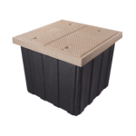 Registro de Fibra Óptica Carretero 115x115x100cm, 2 Tapas, Resistencia 20 Toneladas, Uso Vehicular Pesado