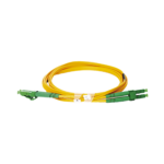 Jumper de Fibra Óptica Monomodo 9/125 LC/APC-LC/APC Duplex PVC, 2.0 mm, amarillo, 2 metros