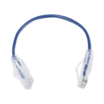 Cable de Parcheo Slim UTP Cat6 - 20 cm Azul Diámetro Reducido (28 AWG)