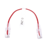 Cable de Parcheo Slim UTP Cat6 - 20 cm Rojo Diámetro Reducido (28 AWG)