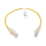 Cable de Parcheo Slim UTP Cat6 - 30 cm Amarillo Diámetro Reducido (28 AWG)