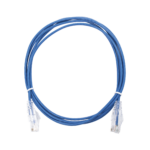 Cable de Parcheo Slim UTP Cat6 - 2 m Azul Diámetro Reducido (28 AWG)