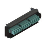 Placa Acopladora LightVerse, 6 Conectores Dúplex LC/UPC, Acepta hasta 12 fibras Multimodo OM3 y OM4  (No Shuttered)