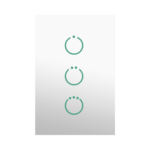 (ZWAVE) Interruptor On/Off panel táctil touch inalámbrico Zwave Plus 3 botones. Compatible con Hubitat HC8, Álula  M2M, otro