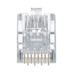 Plug RJ45 Cat5e, Para Cable UTP de Calibres 24-26 AWG, Chapado en Oro de 50 micras, Paquete de 50 piezas