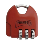 Candado de Combinación Ajustable / No Requiere Llave / Color Rojo.