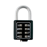 Candado Digital de Combinación M35 / No Requiere Llave / Combinación única integrada por 4 dígitos / Color Negro.