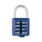 Candado Digital de Combinación M35 / No Requiere Llave / Combinación única integrada por 4 dígitos / Color Azul.