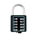Candado Digital de Combinación M40 / No Requiere Llave / Combinación única integrada por 4 dígitos / Color Negro.
