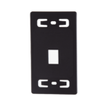 Placa de pared modular MAX, de 1 salida, Color Negro