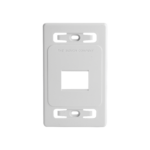 Placa de pared modular MAX, de 2 salidas, color blanco, version bulk (Sin Empaque Individual)