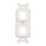 Marco de Módulo Dúplex, Para Placas Frontales Estándar NEMA 106, Acepta 2 Módulos Keystone, Color Blanco Mate