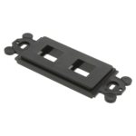 Marco de Módulo Dúplex, Para Placas Frontales Estándar GFCI, Acepta 2 Módulos Keystone, Color Negro