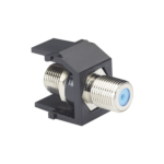 Módulo Acoplador Coaxial Tipo F, Keystone, de 75 Ohms, 3.0 GHz, Color Negro