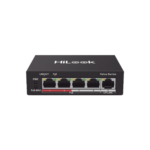 Switch PoE+ / 4 Puertos 10/100 Mbps PoE+ (af / at) / 1 Puerto 10/100 Mbps Uplink / Modo Extendido hasta 250 Metros / 35 Watts