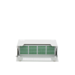 Distribuidor de Fibra Óptica para 144 empalmes, con 144 acopladores SC/APC y 144 pigtails SC/APC, 19", 3 UR