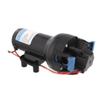 Bomba controlada por presión Par Max 6 para trabajo pesado a 24 Vcd, caudal de 6 GPM, presión máxima 40 psi, para manguera de entrada con orificio de 38 mm (1½”), manguera de descarga con orificio de 25 mm (1”)