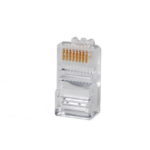 Plug RJ45 Cat5e, Para Cable UTP Calibre 22 a 26 AWG, Chapado en Oro de 50 micras