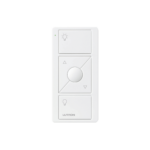 Control remoto PICO 3 botones encender/apagar, subir/bajar intensidad, color blanco, complemente con un atenuador Caseta, RA2, RadioRa2.