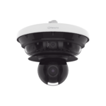 Cámara IP Multisensor 34MP (4 sensores 4K) con lentes motorizados / PTZ 2 MP 40X / Hasta 2 tarjetas MicroSD de 512GB / WDR de hasta 150dB / IP66 / IK10 / autoseguimiento / Inteligencia artificial para eventos
