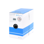 Bobina de cable de 305m, (1000 ft), Cat5e, 24 AWG, color Gris, UL, para aplicaciones en videovigilancia, redes de datos. Uso Interior