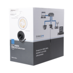 Bobina de cable de 305 m, Cat5e , FTP, blindado, color negro, UL, para aplicaciones en video vigilancia, redes de datos. Uso en Intemperie