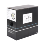 Bobina de cable 305 Metros Cat6, 24 AWG, Climas EXTREMOS, Color negro, sin blindar, para intemperie