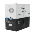 Bobina de cable de 305 metros Cat6+, CMR, CALIBRE 23 ALTO RENDIMIENTO, ETL,UL, color azul, super flexible, para aplicaciones de video vigilancia, video HD, y redes de datos. Uso interior.