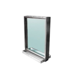 Ventana blindada Nivel III / Acero Inoxidable / 38mm de espesor / Charola pasa documentos / 90cm x 70cm.