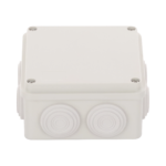 Caja Derivación-Conexión de Plástico (100 X 100 X 54 mm) con 7 Glándulas de Goma. Para Instalaciones Comerciales, Residenciales e Industriales. Incluye Tornillería para su Tapa.