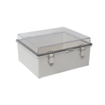 Gabinete Plástico ABS, Puerta Transparente, Uso en Intemperie IP66 (190 x 290 x 140 mm) cierre por Broche Inoxidable y Permite Cerrado con Candado y Llave (Perno 5mm) No Incluido