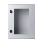 Gabinete de Poliéster IP65 Puerta Transparente, Uso en Intemperie (400 x 500 x 200 mm) con Placa Trasera Interior de Plástico (Incluye Chapa y Llave).