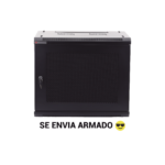 Gabinete PRECISION, Con Puerta Perforada, de 19in, 9UR, 450mm de Profundidad, Color Negro