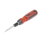 Desarmador 6 en 1 con Mango de Agarre Plástico (Torx #10 y #20, Hexagonal #5, PH0, PH2, Plana #5)