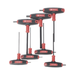 Juego de 7 Llaves Hexagonales ( Allen )  Milimétricas con Mango T.