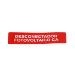 Etiqueta de Desconectador Fotovoltaico en Vinil Adhesivo Mate / Paquete con 20
