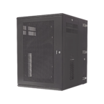 Gabinete PanZone de Montaje en Pared, de 19in, Puerta Ventilada, 18 UR, 762mm de Profundidad, Color Negro