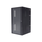 Gabinete PanZone de Montaje en Pared, de 19in, Puerta con Ventana de Seguridad, 26 UR, 762mm de Profundidad, Color Negro