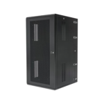 Gabinete PanZone de Montaje en Pared, de 19in, Puerta Ventilada, 26 UR, 635mm de Profundidad, Color Negro