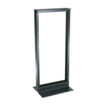 Rack de Dos Postes Estándar de 19 in, Rieles Numerados y Roscados #12-24, Fabricado en Aluminio, 24 Unidades de Rack, Color Negro